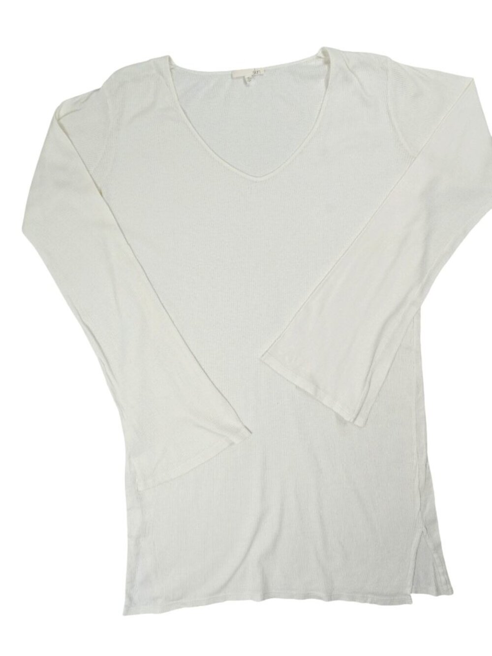 Skin Long Sleeve Top in White